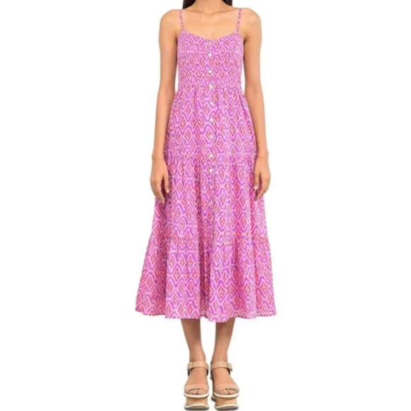Banjanan Printed Tiered Midi Dress - Picture 1 of 9